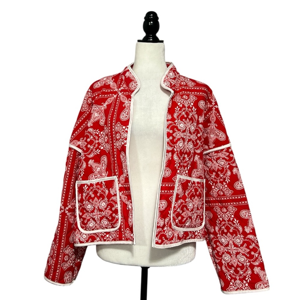 🆕 AUTRES FILLES Paisley Handkerchief Quilted Jacket